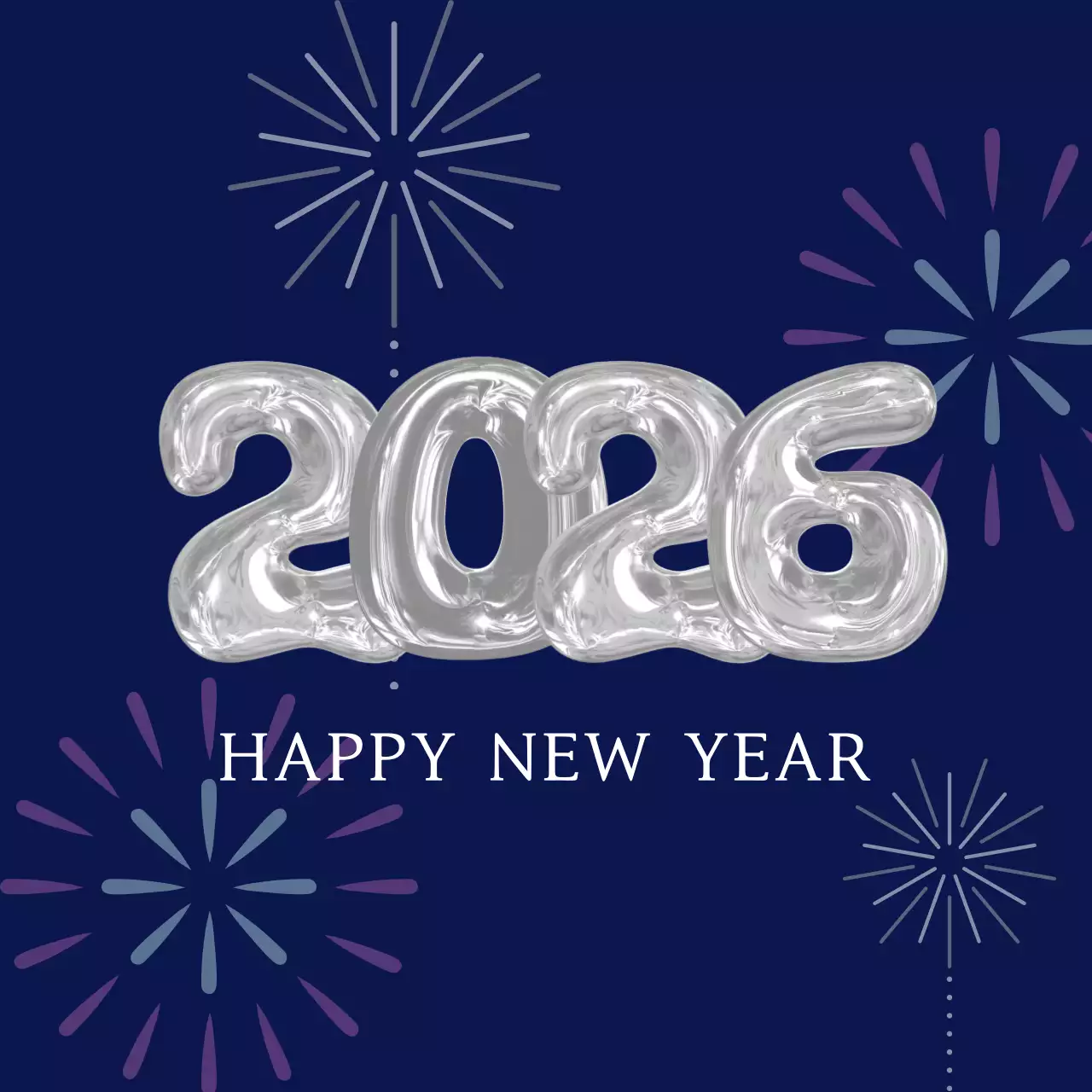 네이비 모던 새해 축제