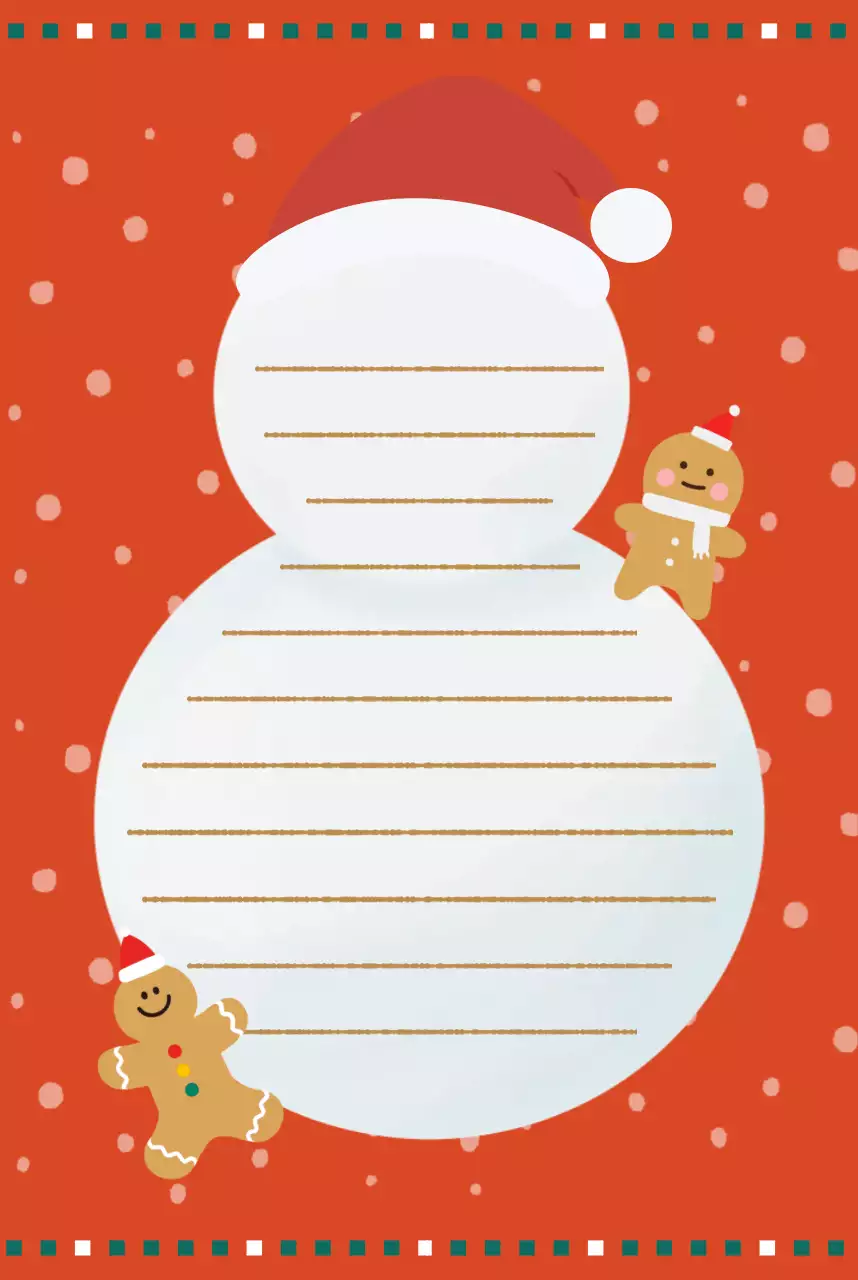 빨강 아기자기한 크리스마스 메모지