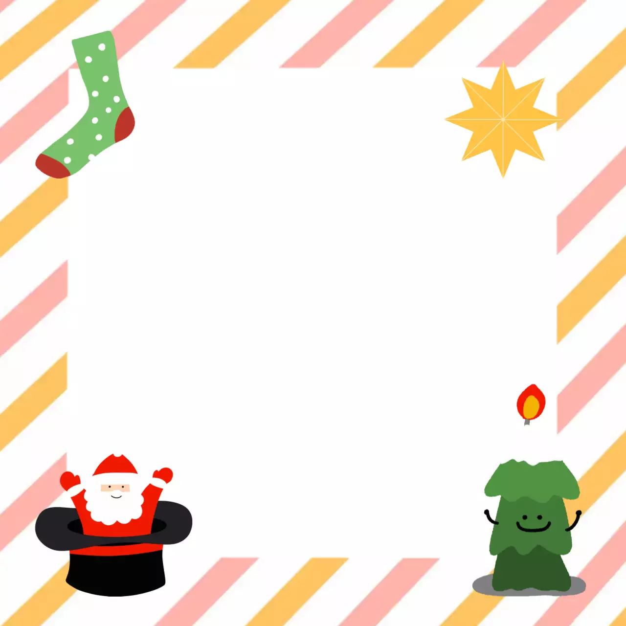 노랑 아기자기한 크리스마스 포토프레임