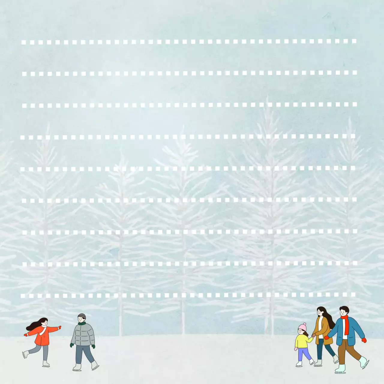 하늘색 아기자기한 겨울 기록