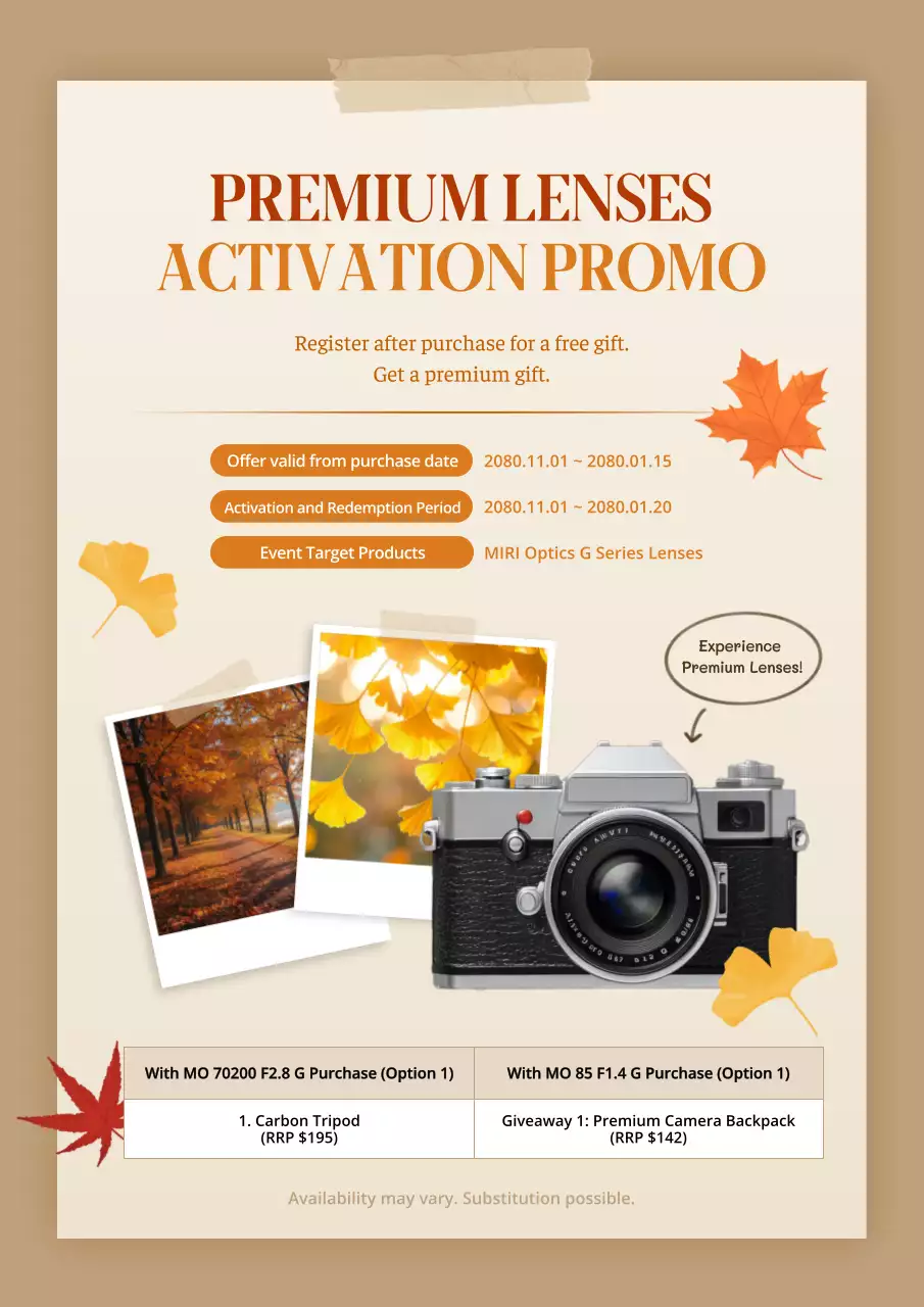 beige vintage camera promotion