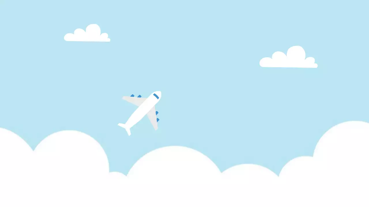 하늘색 심플 여행 안내