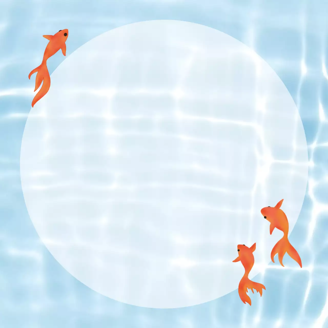 하늘색 심플 금붕어 헤엄