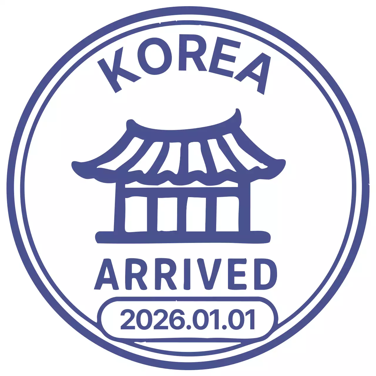 파랑 전통 여행 디자인