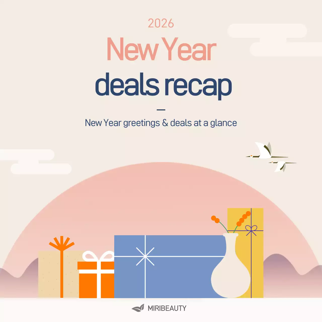 Pink Modern New Year Promotion