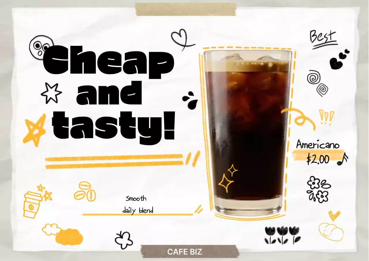 White Pop Coffee Ad