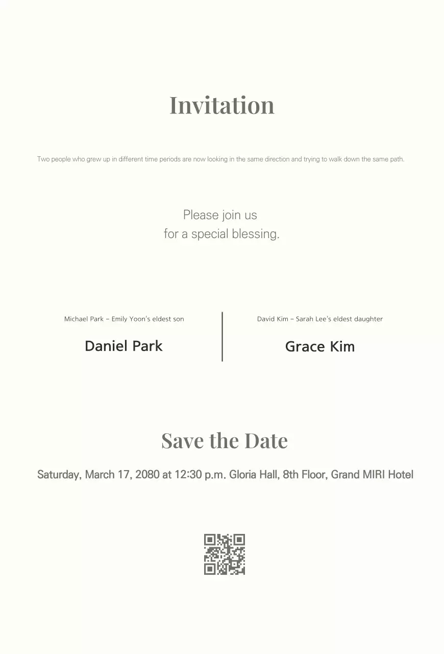 Undangan Pernikahan Modern Berwarna Oranye