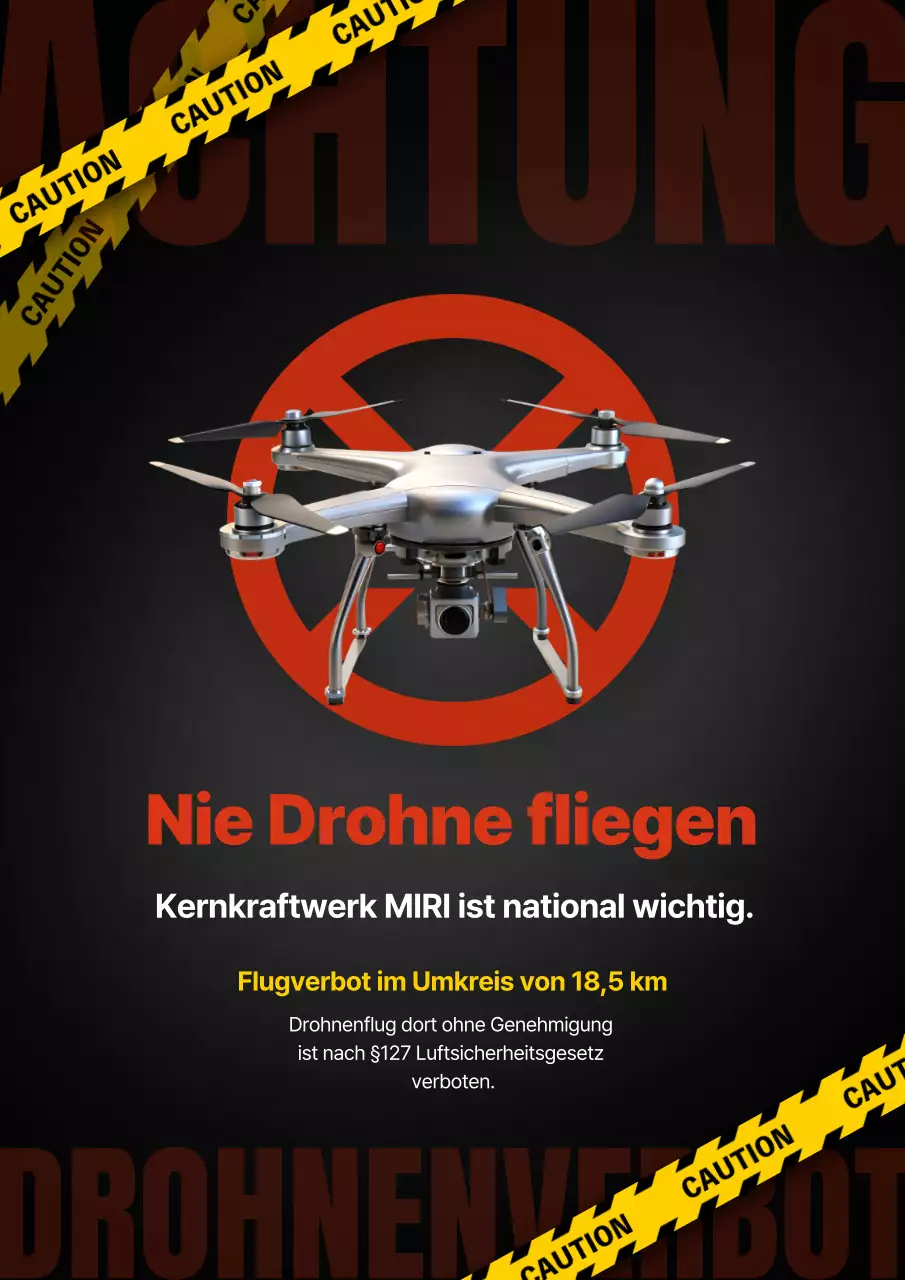 Schwarzes Basis-Drohnenrisiko