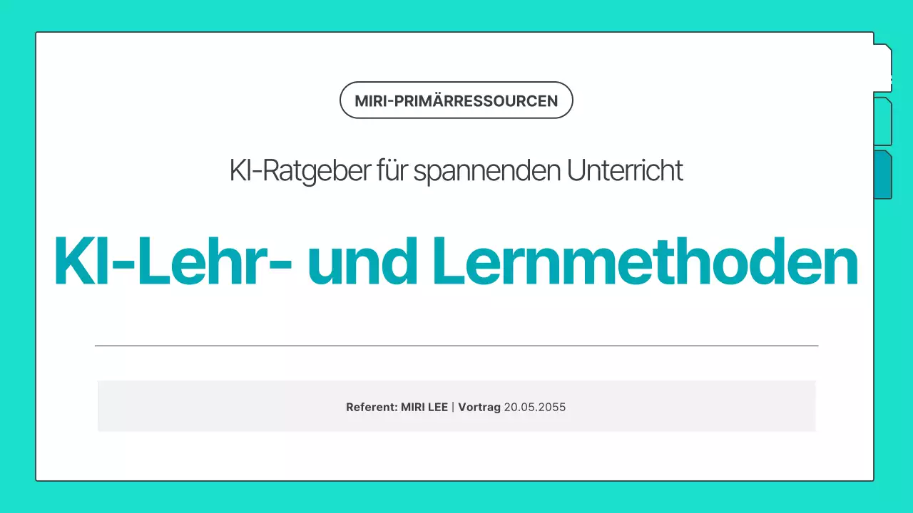 Ein Leitfaden zu einfachen, mintgrünen, vorgefertigten KI-Lernmaterialien.
