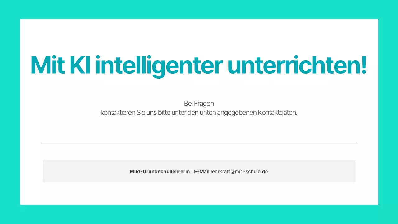 Ein Leitfaden zu einfachen, mintgrünen, vorgefertigten KI-Lernmaterialien.