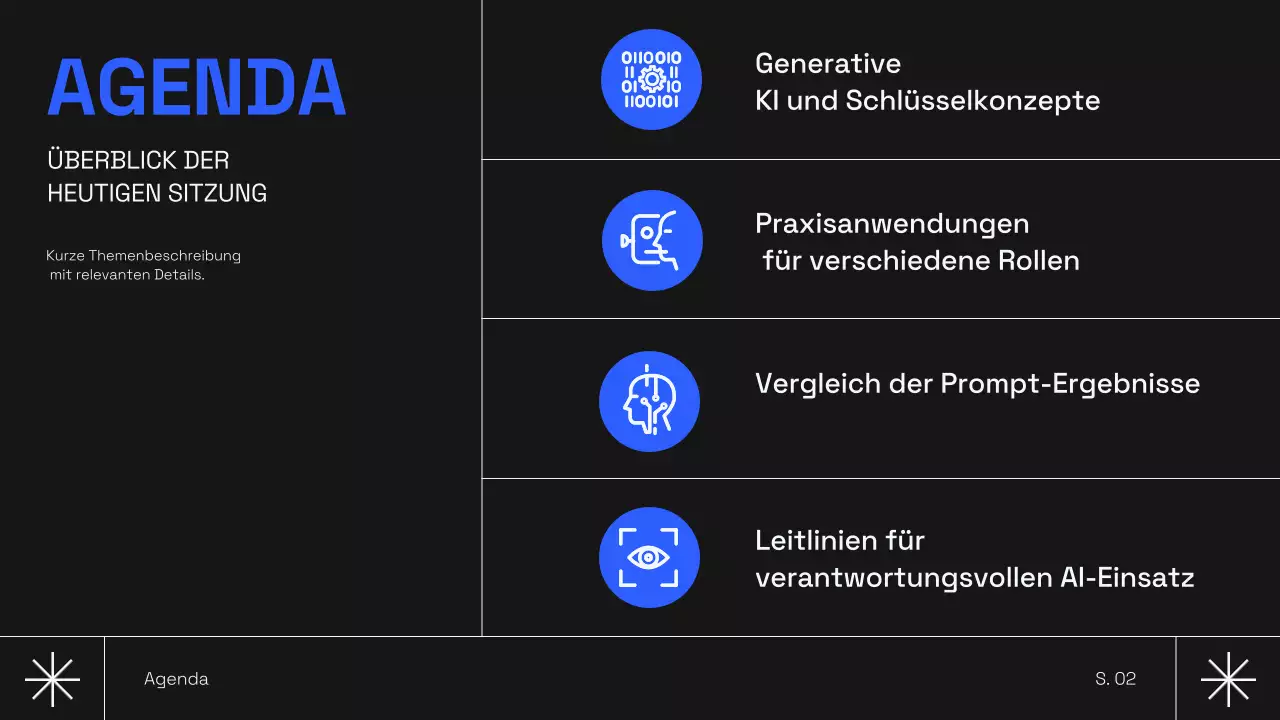 Schwarzer moderner KI-Kurs