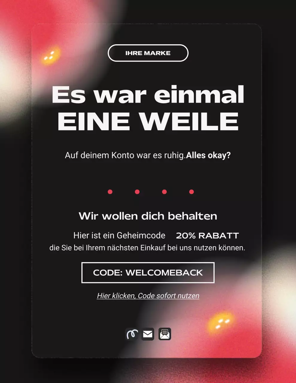 Kampagnenbrief mit modernem Farbverlauf in Schwarz-Weiß