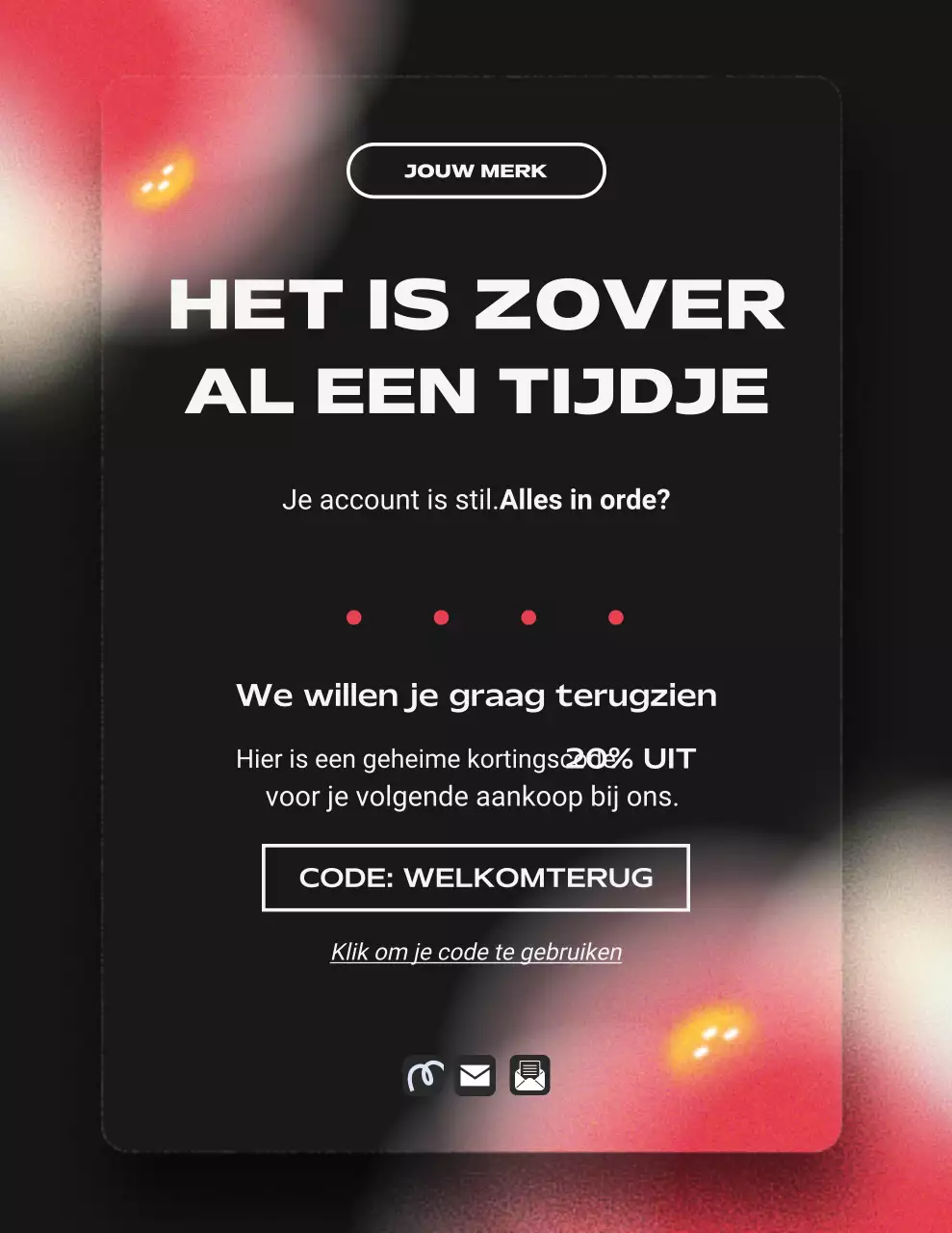 Zwart-wit verloop moderne herinneringsbrief voor een campagne