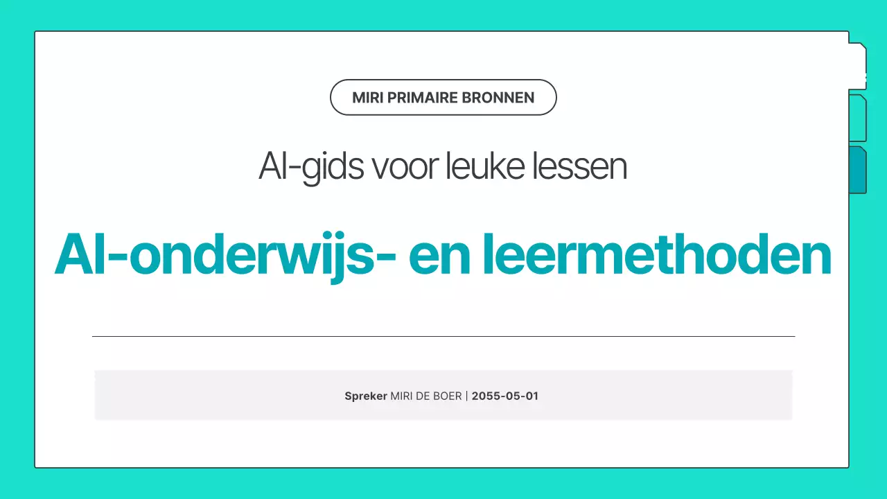 Een handleiding voor eenvoudige, mintgroene, vooraf gegenereerde educatieve materialen over AI.