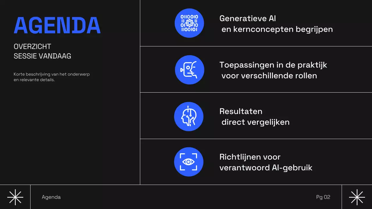 Zwarte moderne AI-cursus