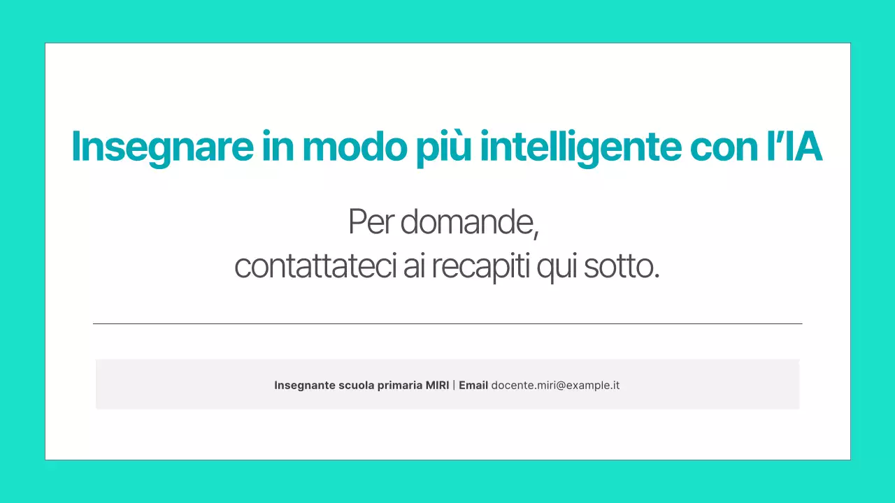 Una guida a materiali didattici semplici, pregenerati e color menta basati sull'intelligenza artificiale.