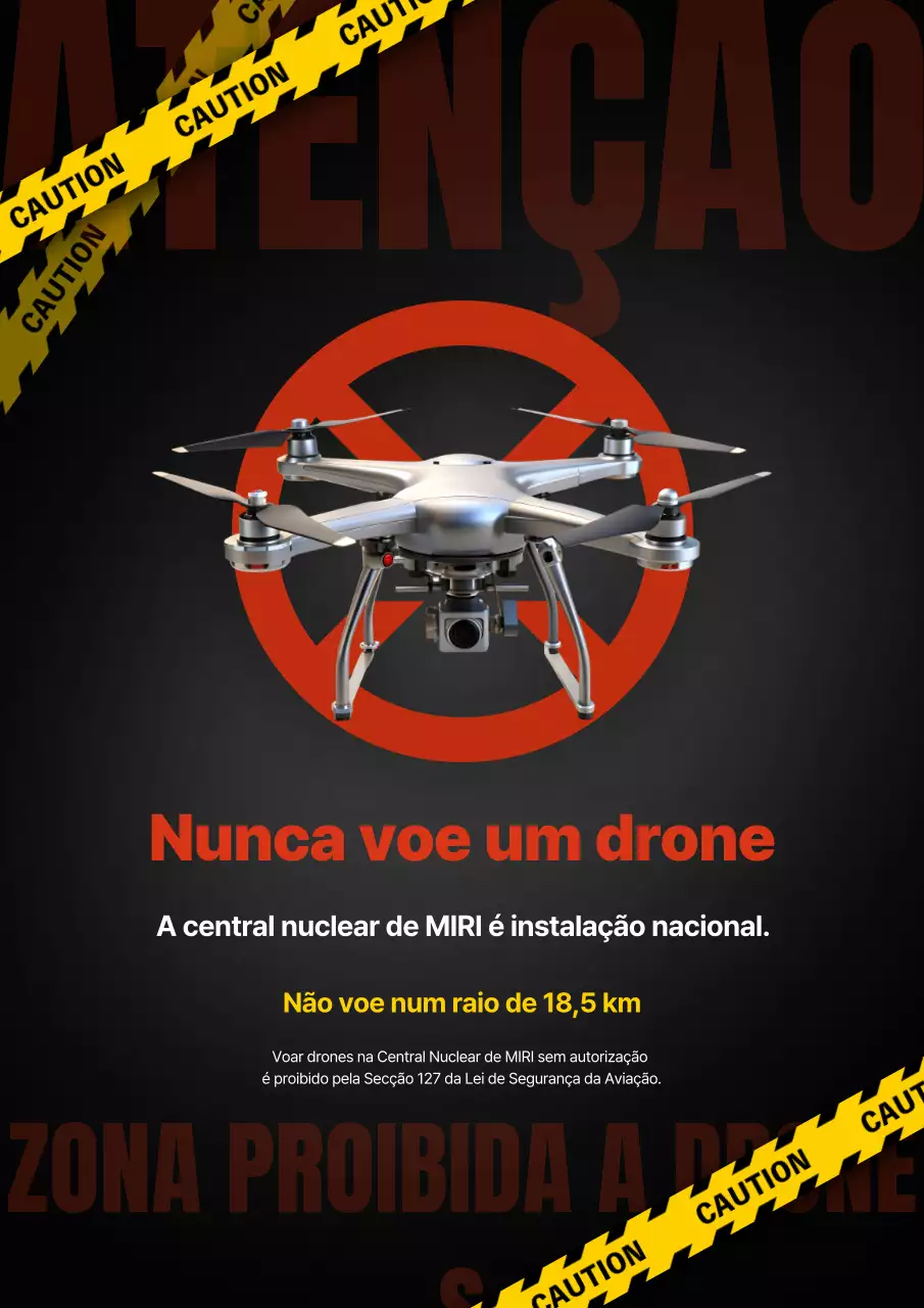 Risco básico de drones pretos