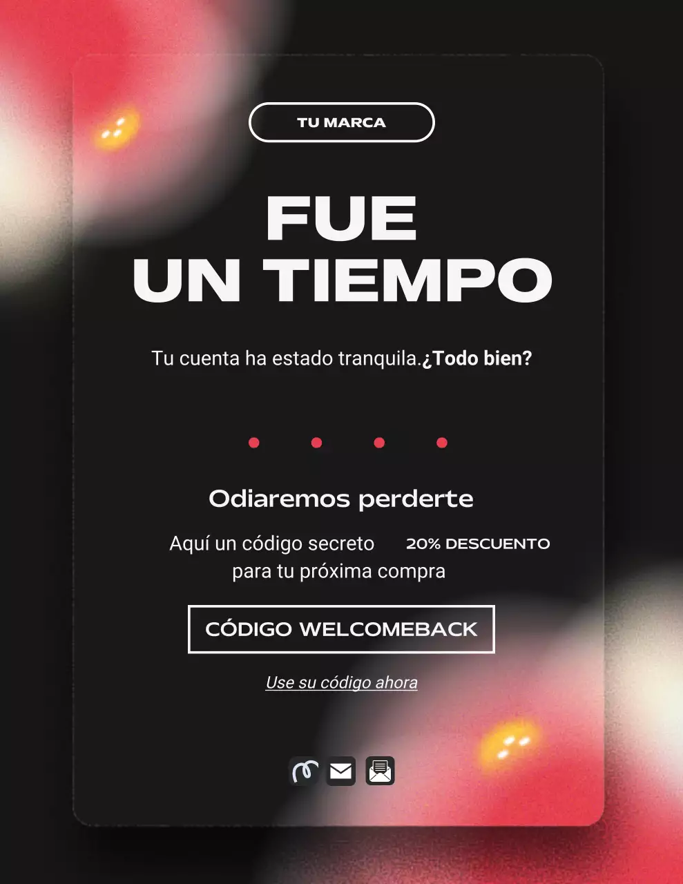 Carta recordatoria moderna con degradado en blanco y negro