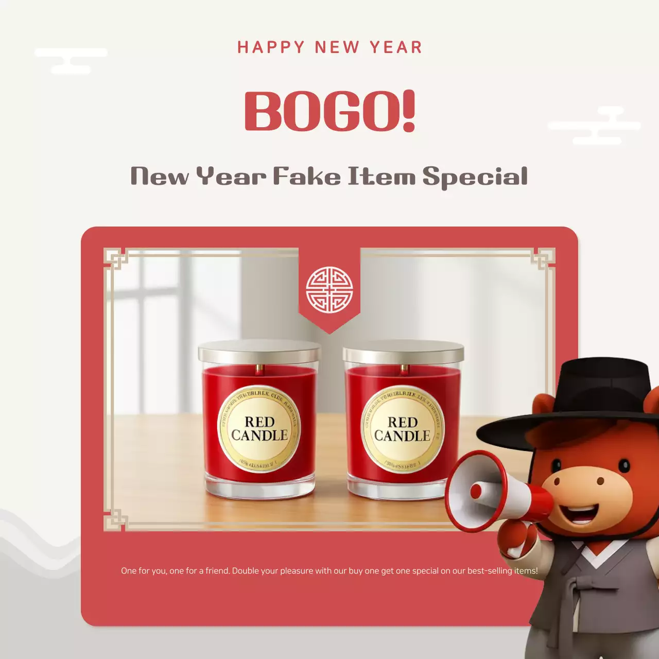 Beige Traditional New Year Event