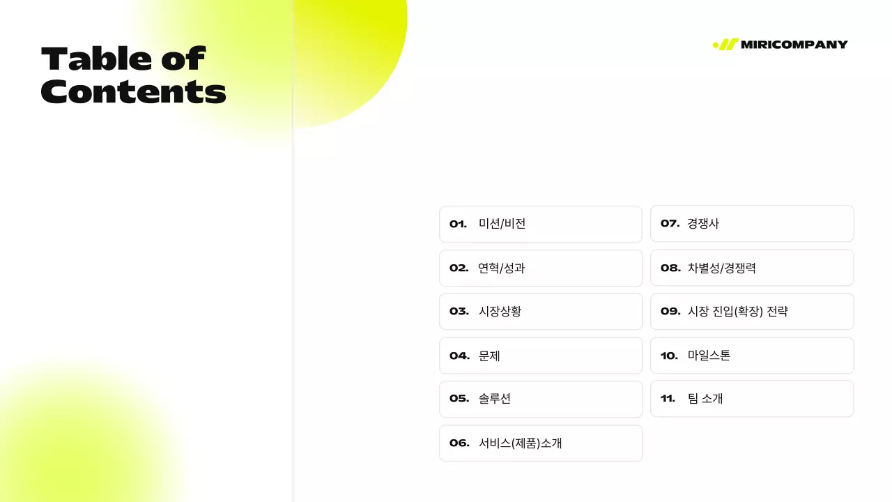 검정 모던 비즈니스 정보 전달