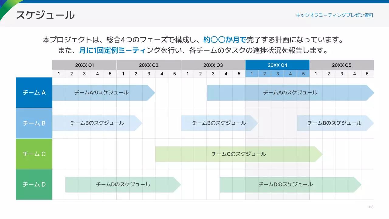 青 シンプル ビジネス プレゼンテーション