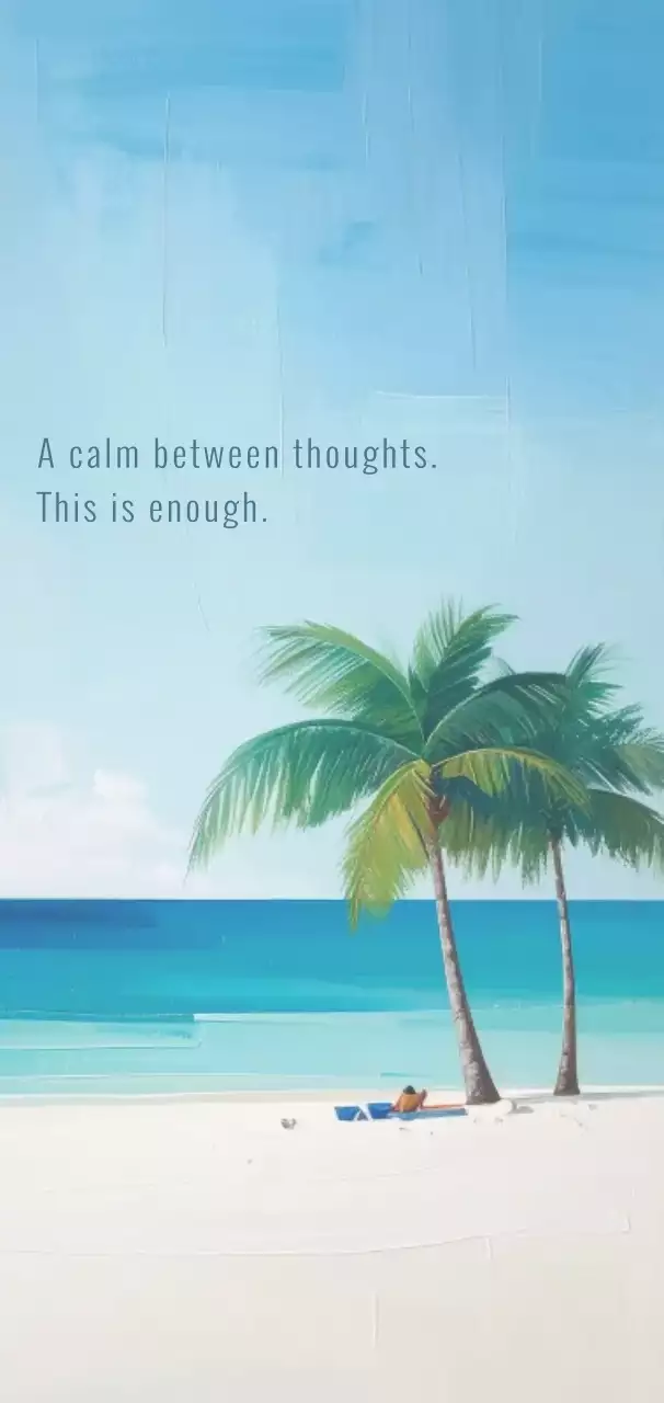 하늘색 미니멀 자연 엽서