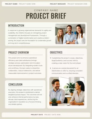 Bright Modern Business Project Report Poster