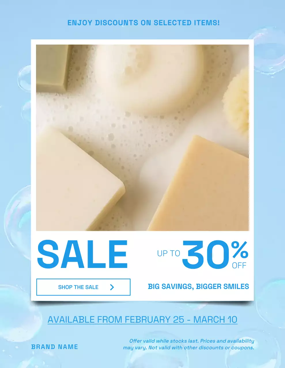 Blue Modern Sales Promotion Poster