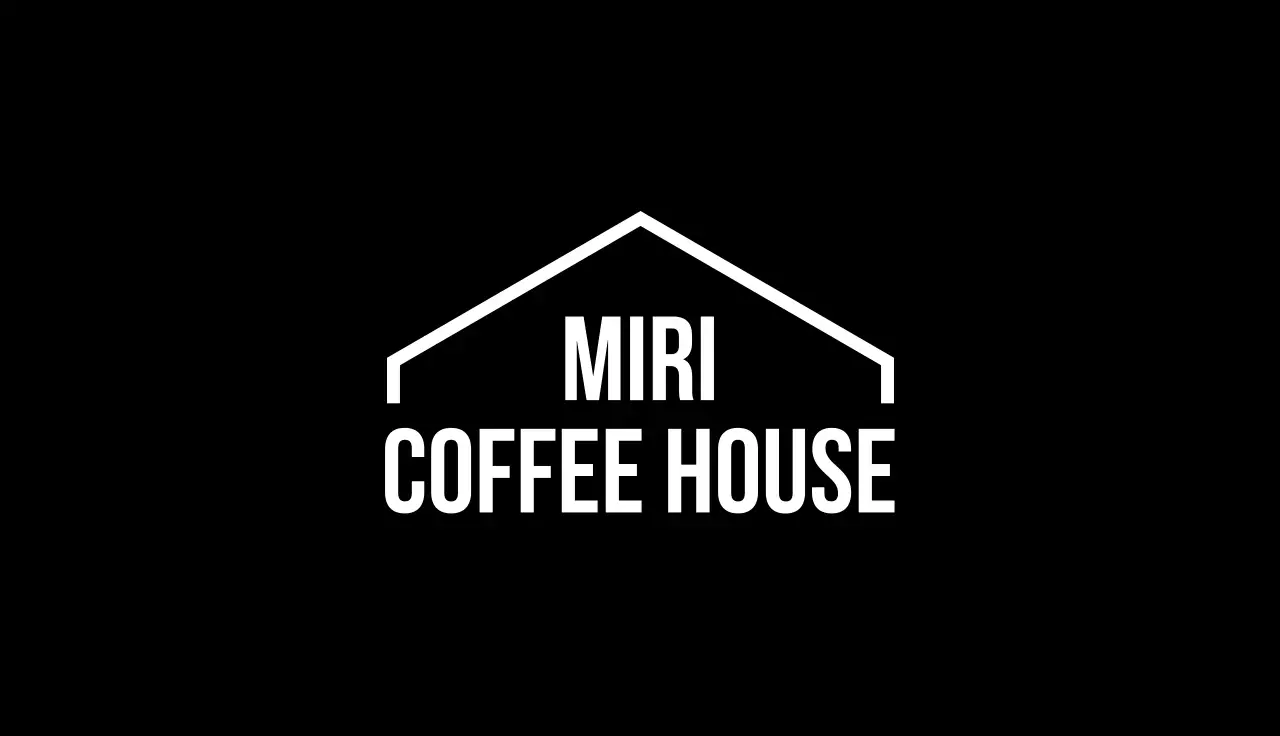 검정 모던 카페 명함