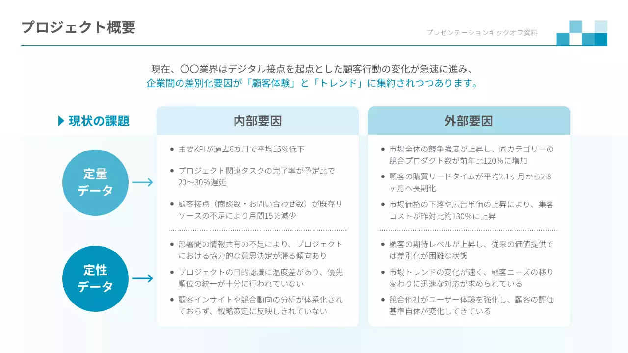 青 シンプル ビジネス 資料
