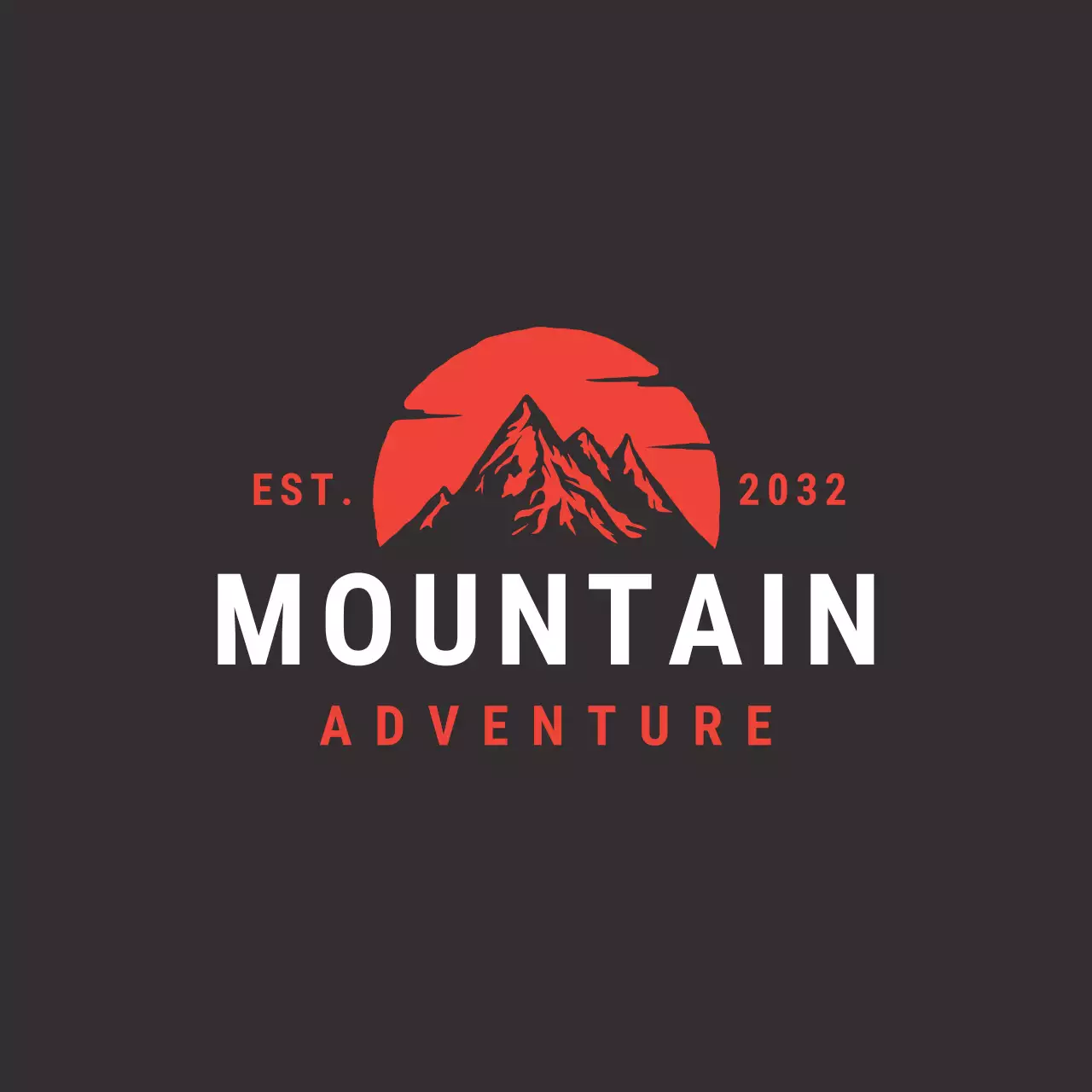 red modern adventure for brand identity