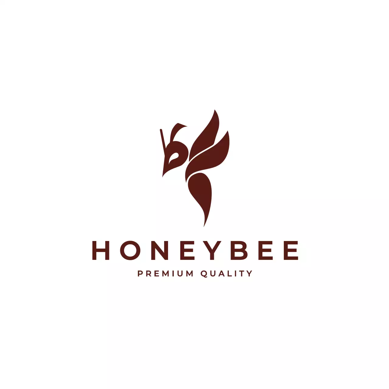 brown minimal bee for brand identity