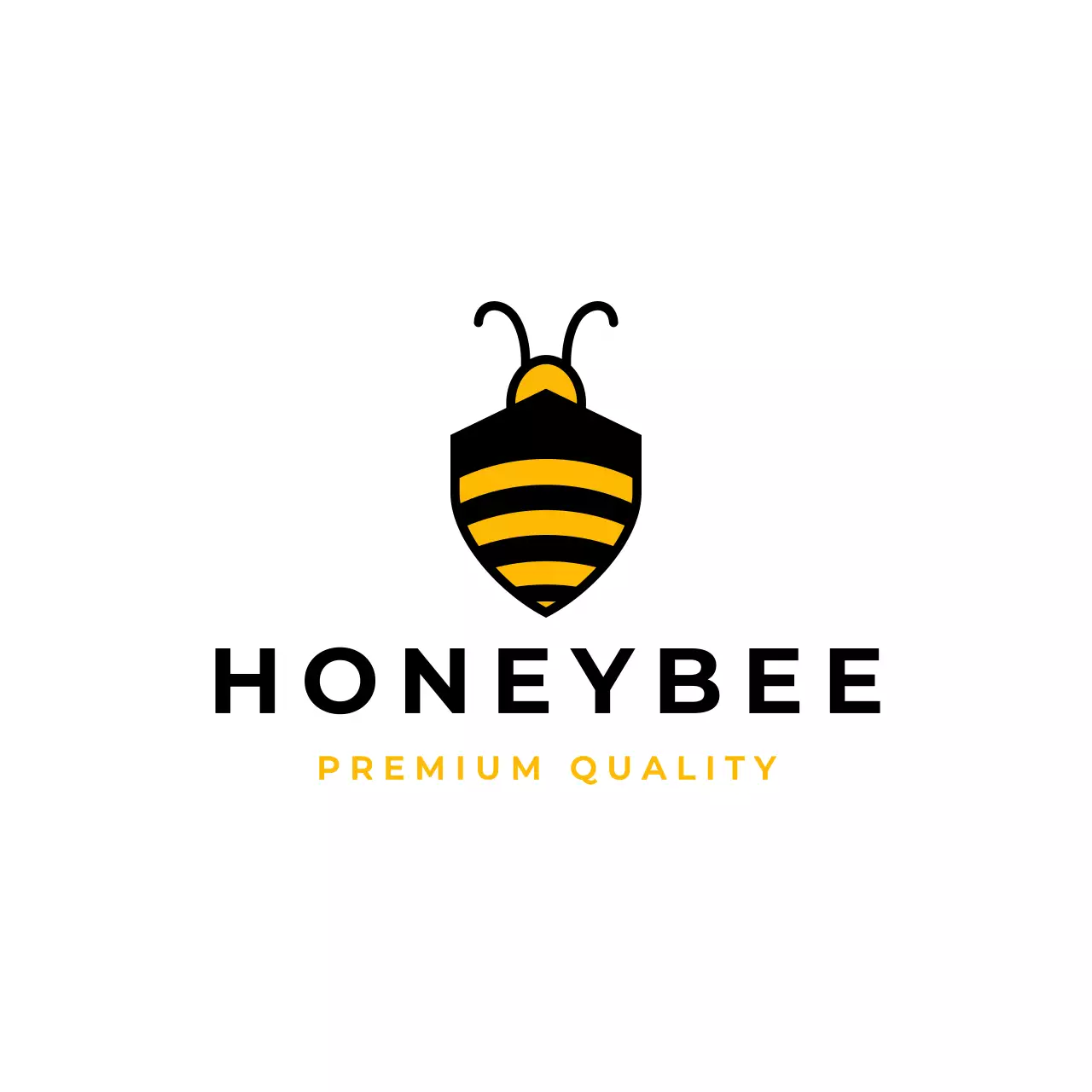 yellow minimal bee for brand identity