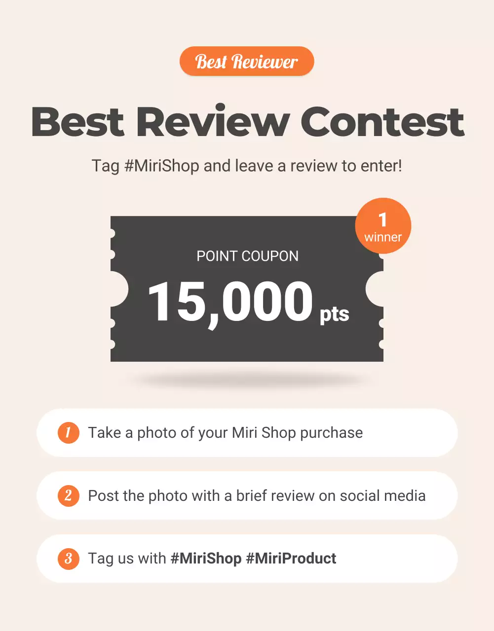 Promosi Ulasan Modern Oranye