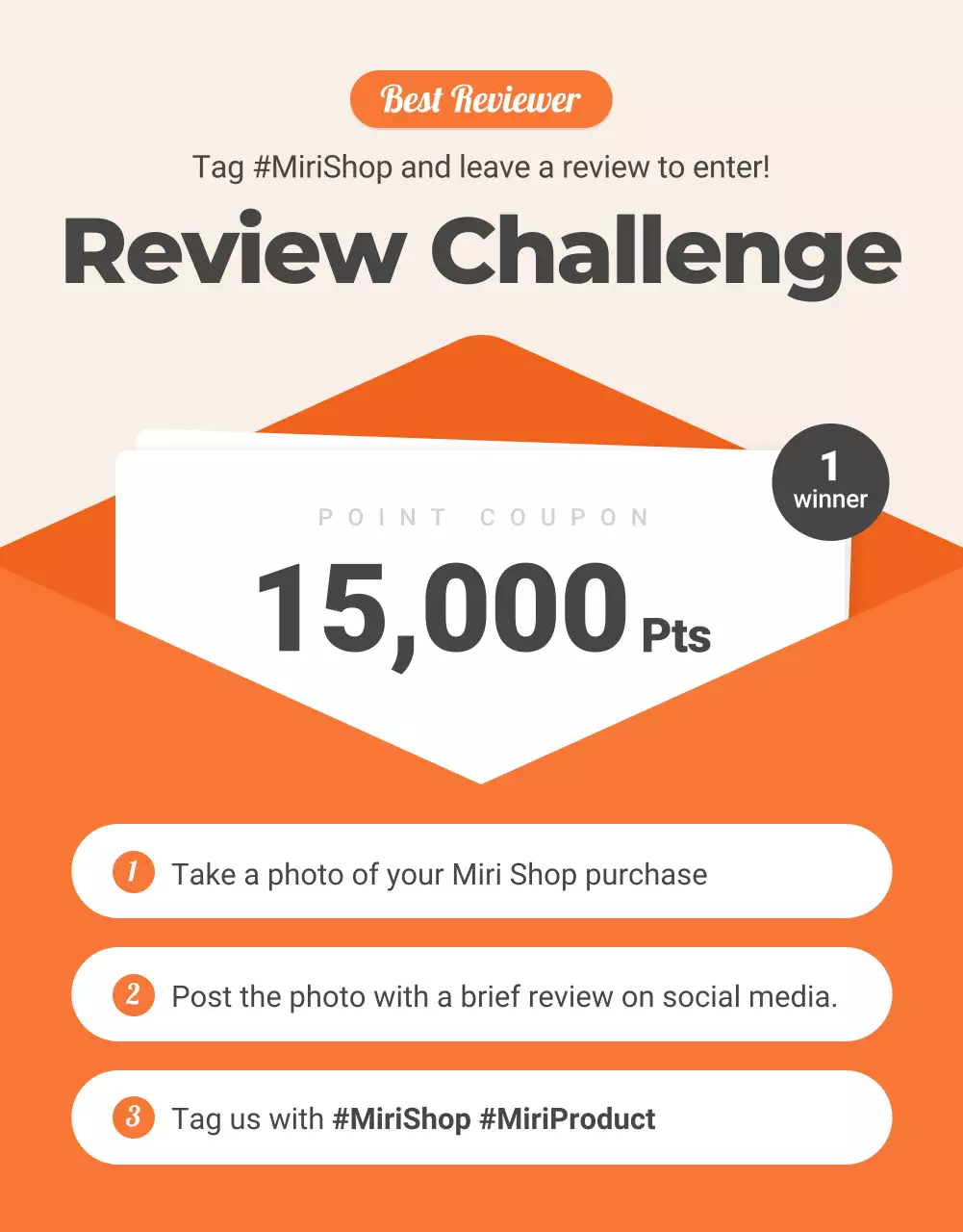 Promosi Ulasan Modern Oranye