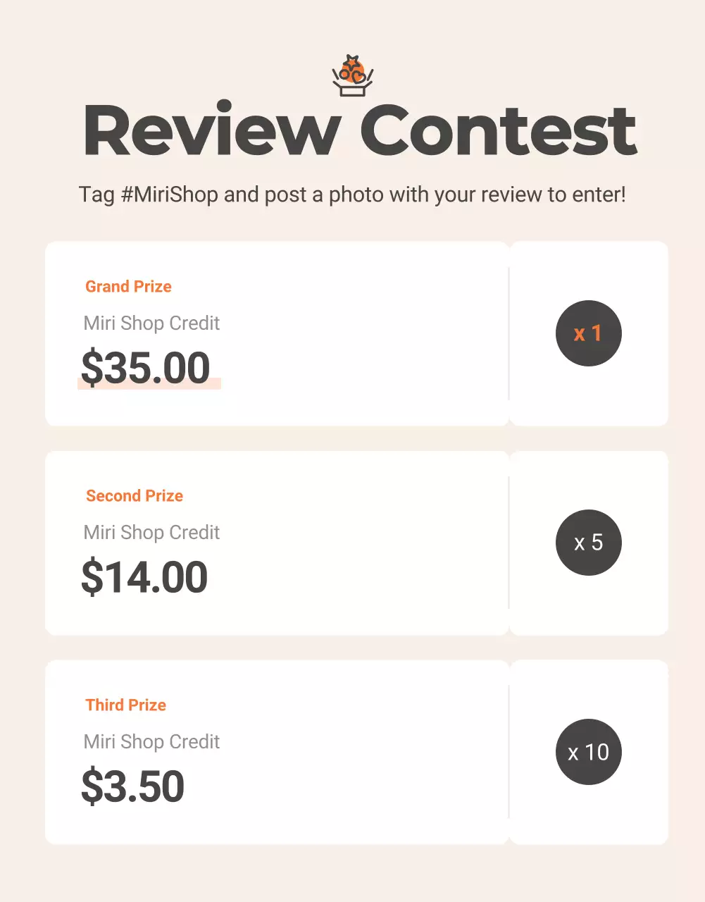 Promosi Ulasan Modern Oranye