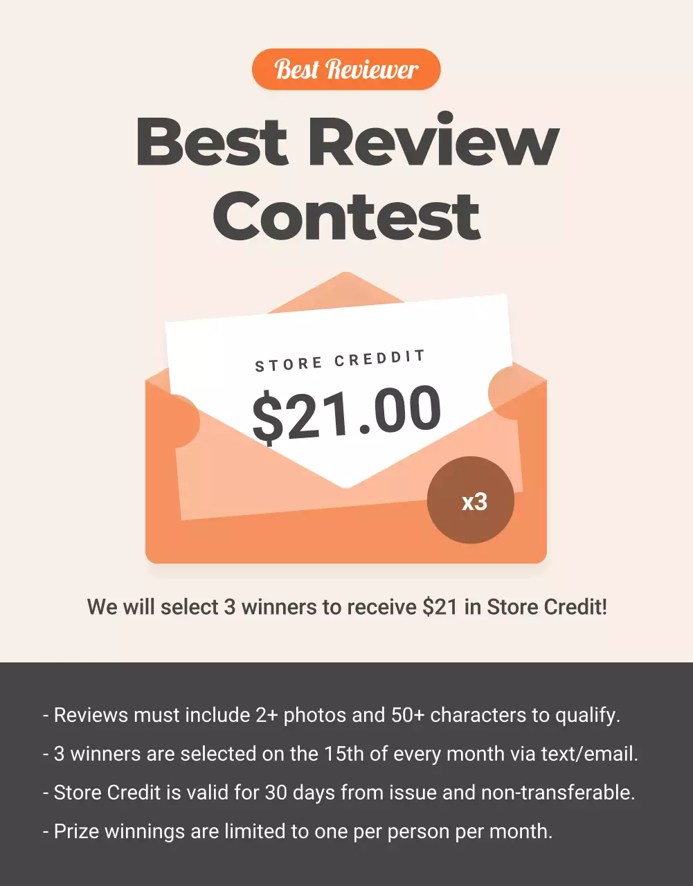 Promosi Ulasan Modern Oranye