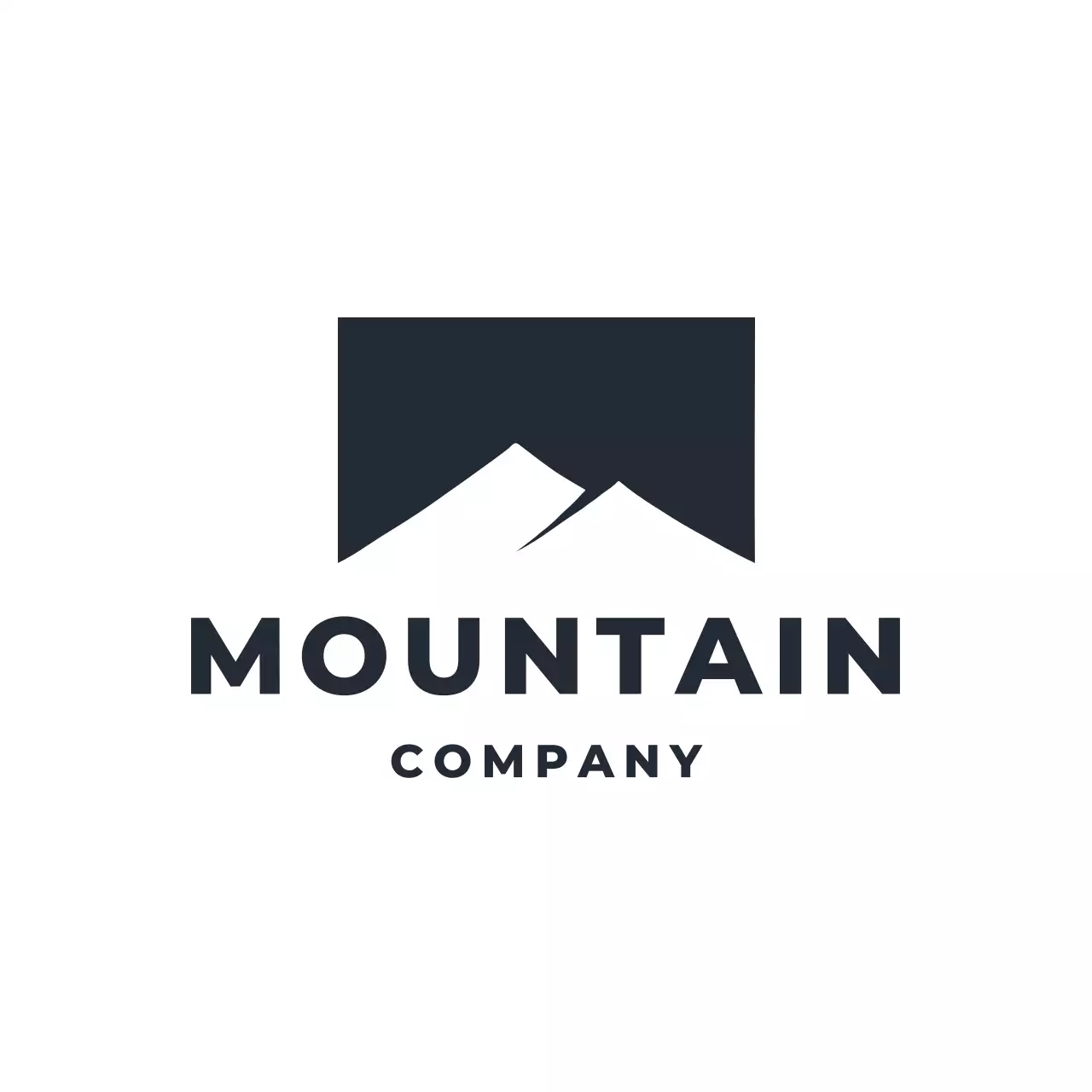 navy geometric mountain for brand identity