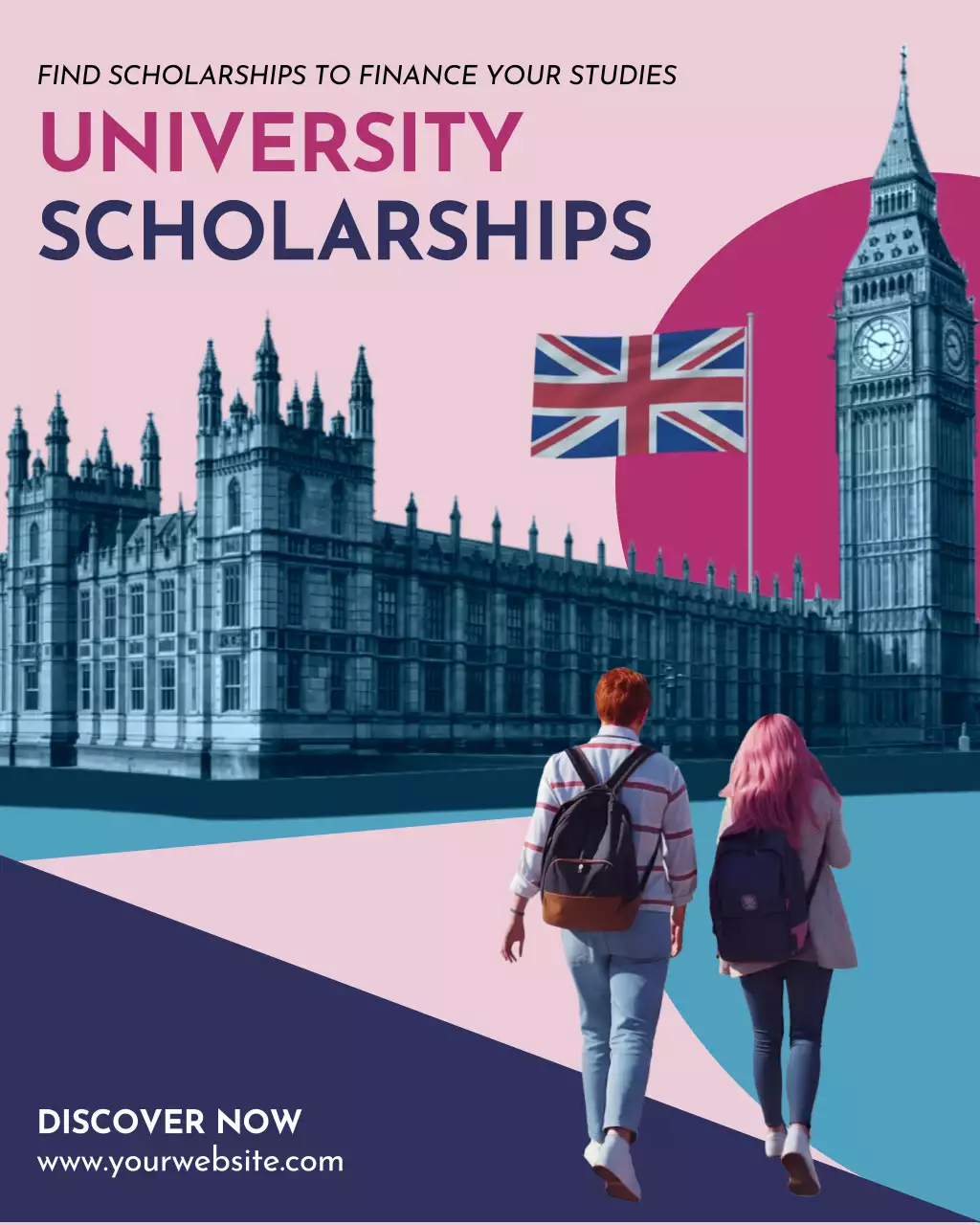 pink modern university promotion