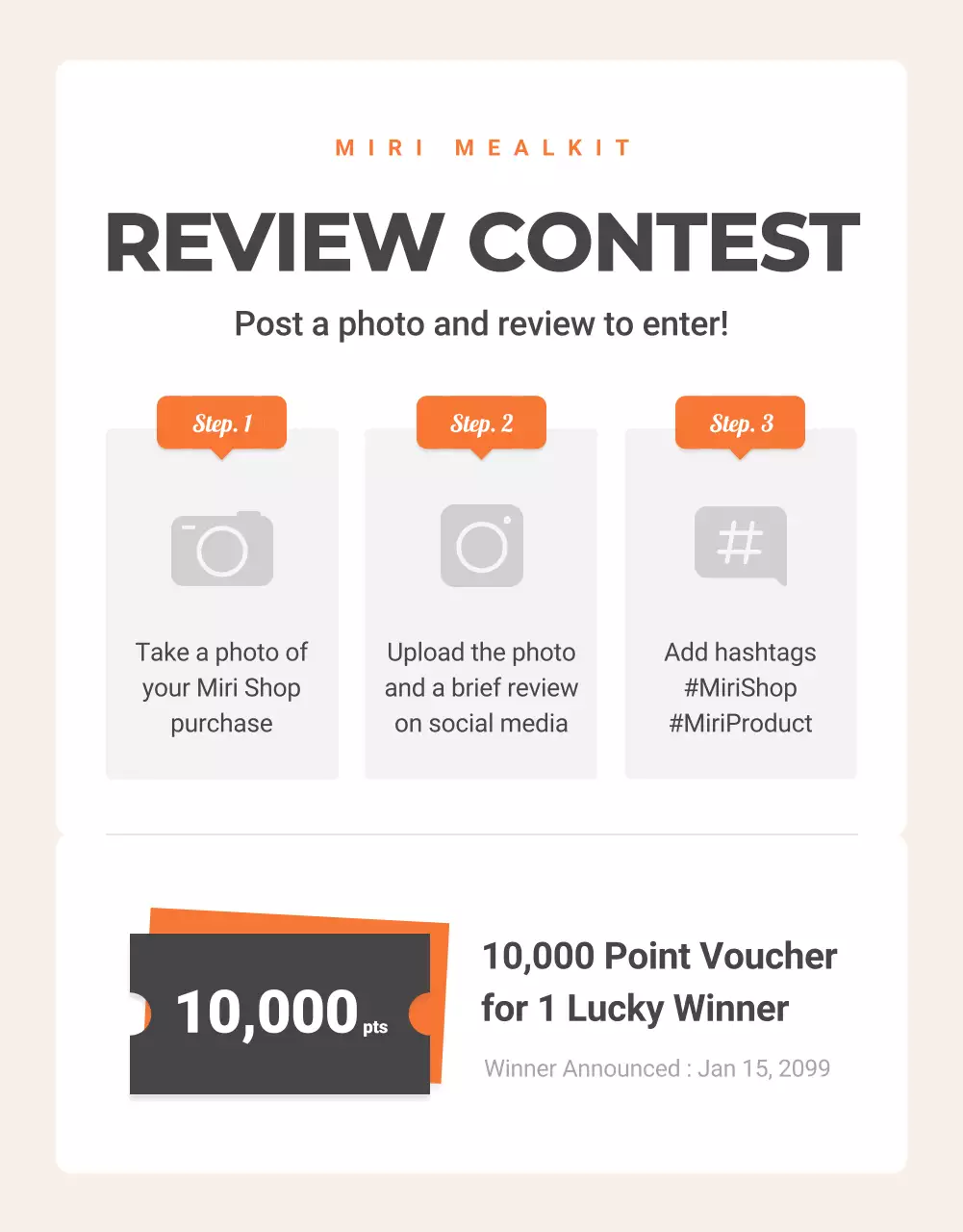 Promosi Ulasan Modern Oranye