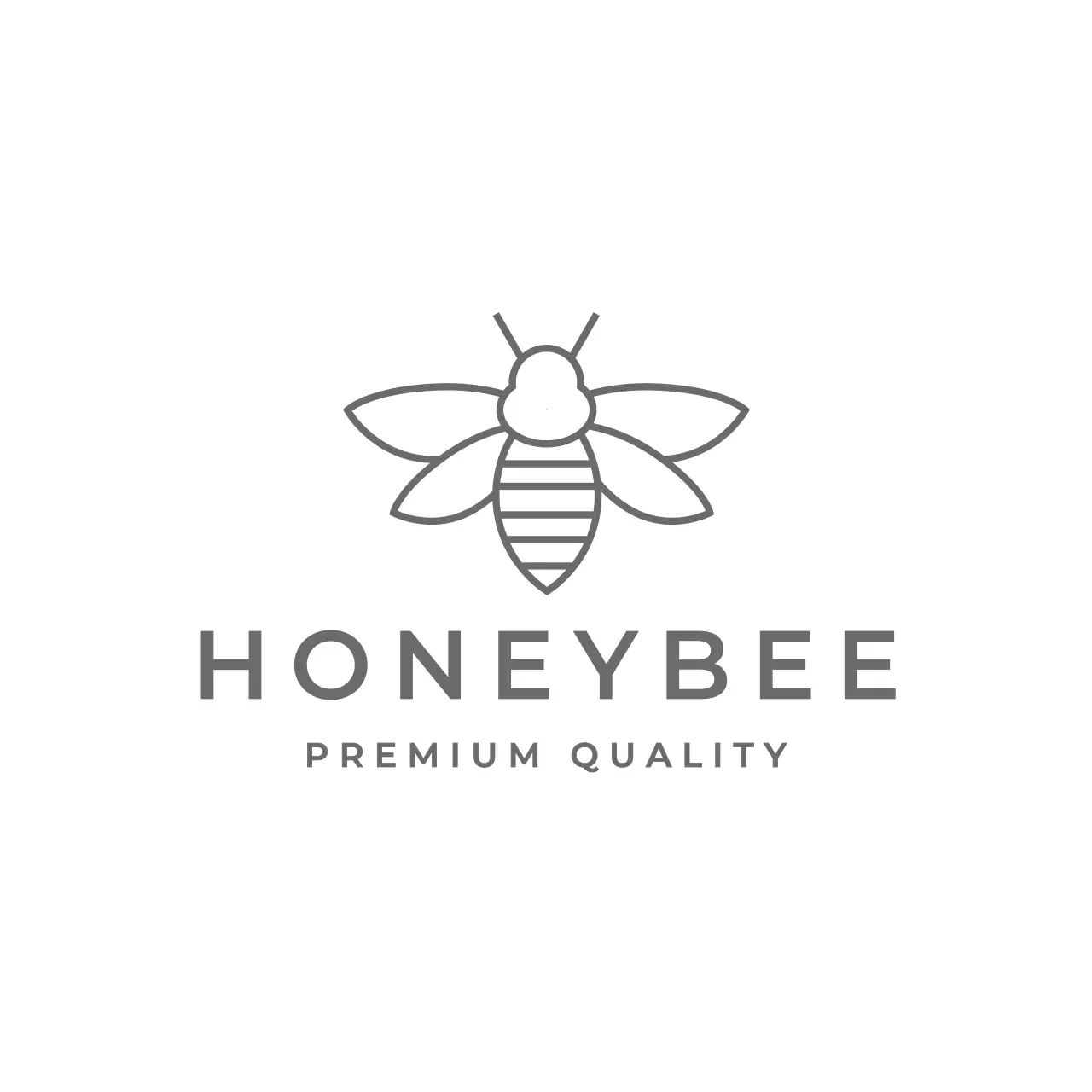 grey minimalist bee for brand identity