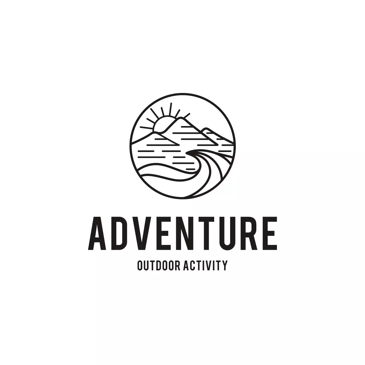 black minimal adventure for brand identity