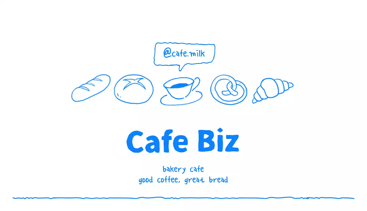 파랑 심플 카페 홍보