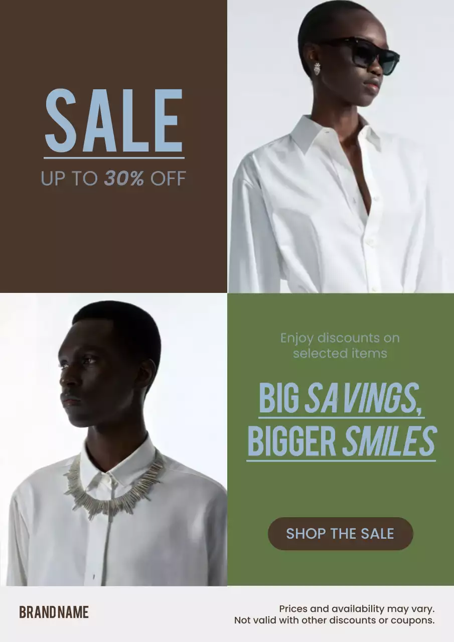 Beige Modern Holiday Sale Promotion Poster