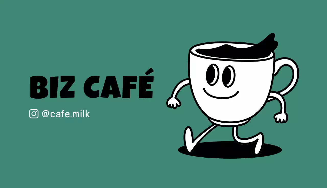 카키 심플 카페 홍보