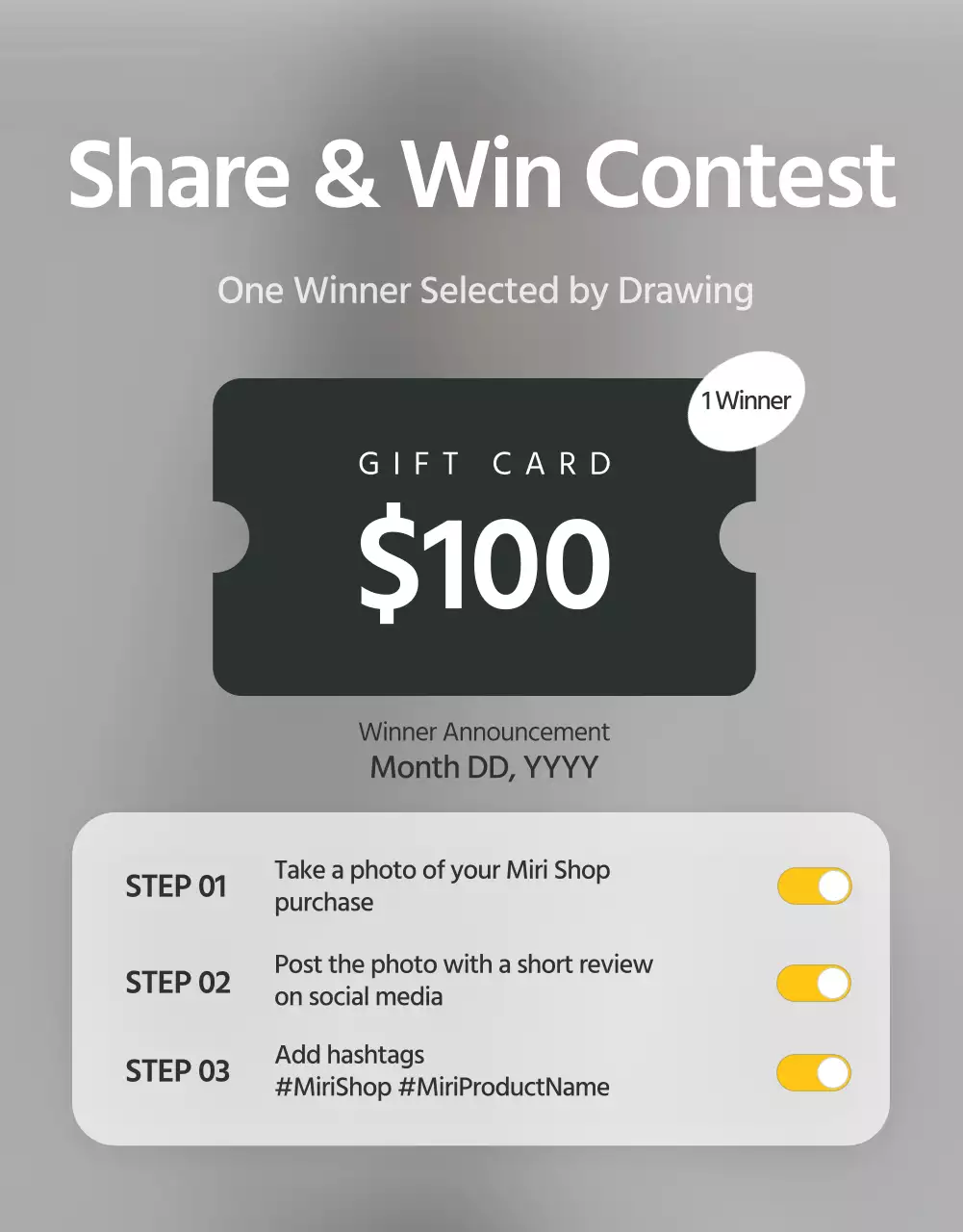 Promosi Ulasan Grey Modern