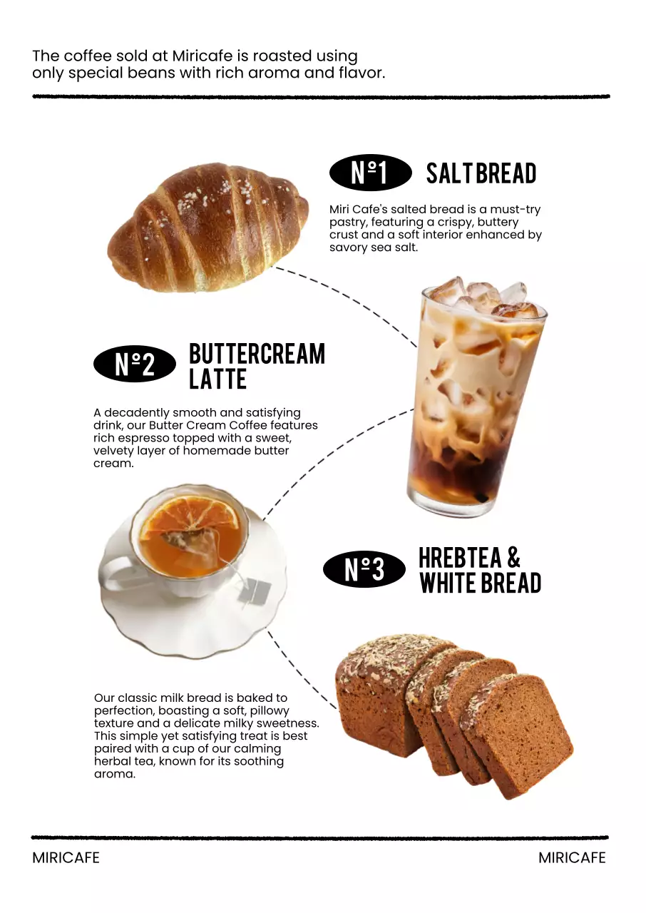 검정 모던 카페 메뉴판 광고