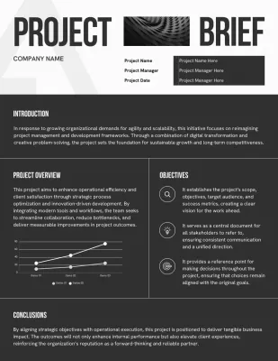 Surat Laporan Singkat Proyek Minimalis Hitam Putih