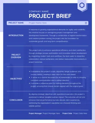 Corporate Professional Project Report Poster