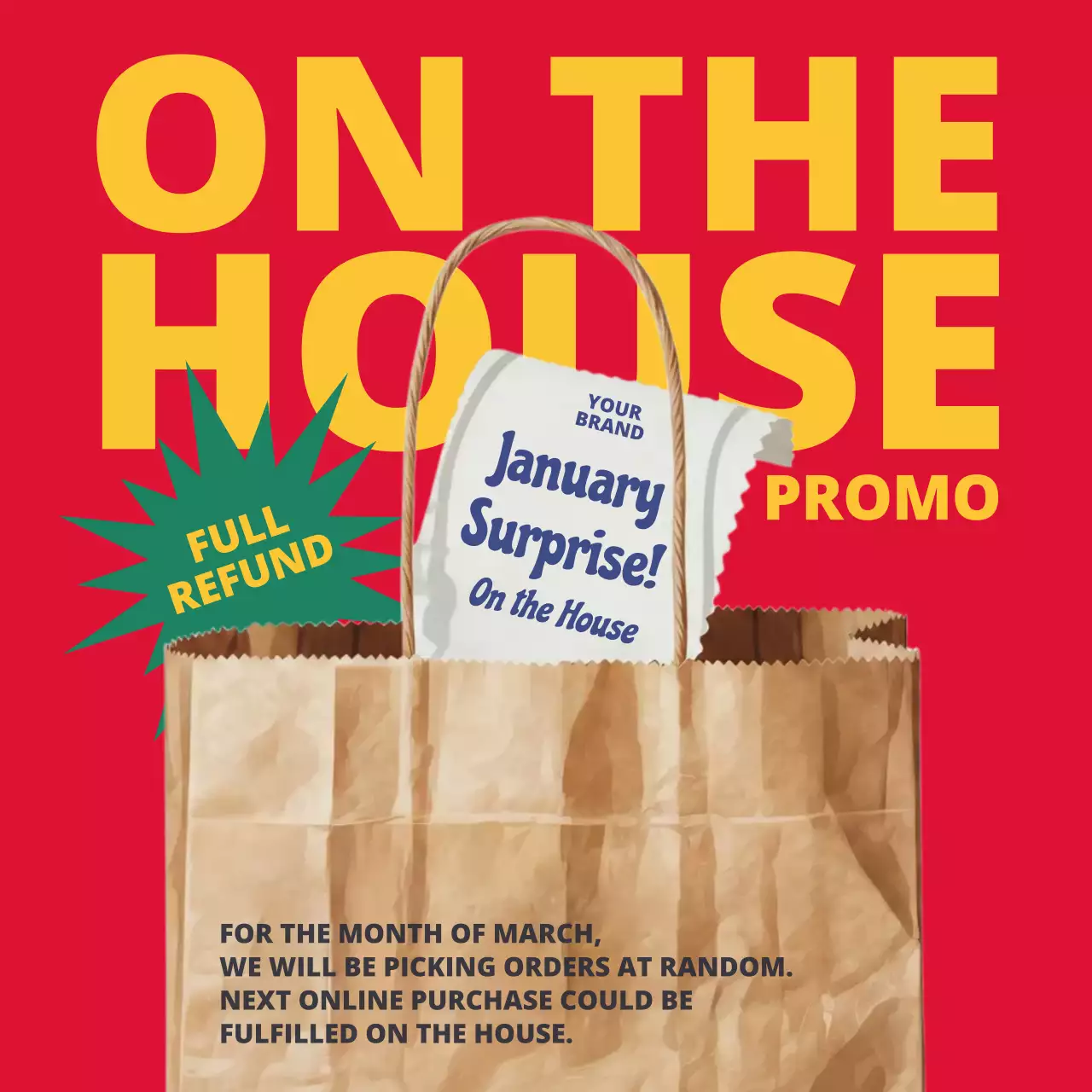 red bold promo advertisement